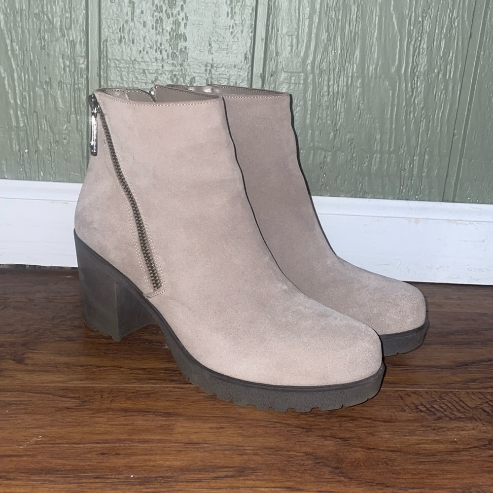 Beige Suede Boot